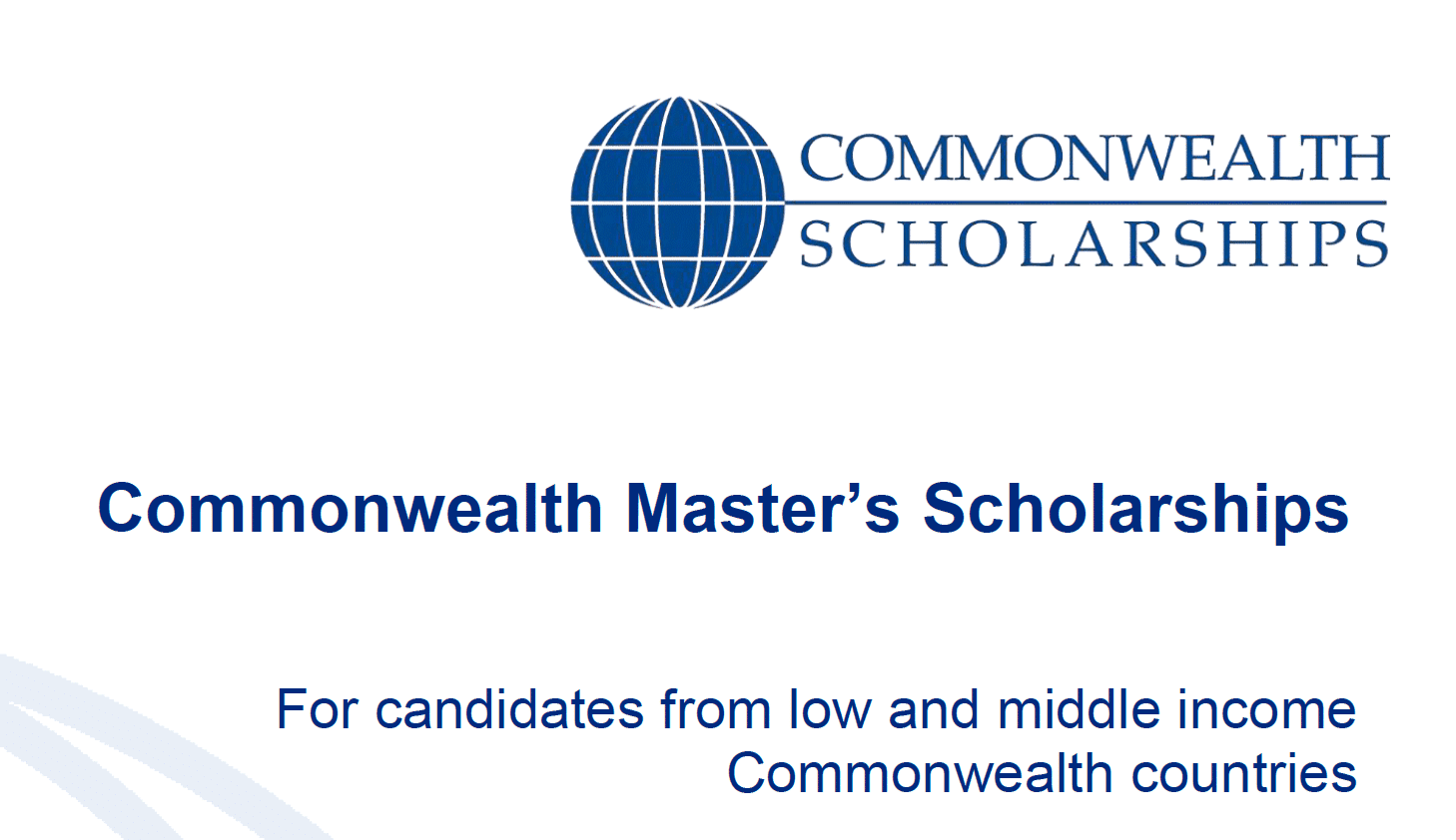 100% Funded Commonwealth Scholarships for international students